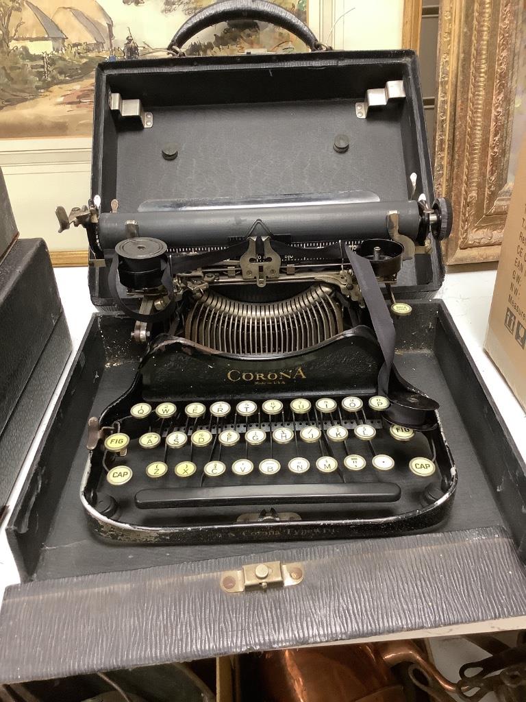 Four vintage typewriters